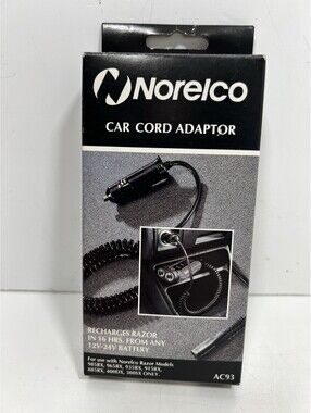Norelco Car Cord Adapter  AC93 New In Box